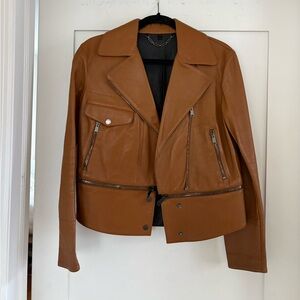 Belstaff Tan Leather Women's Jacket
